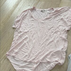 Pink V-Neck Women's Top